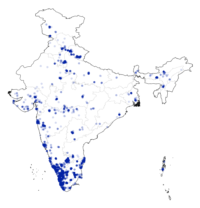 GBBC India Coverage Map