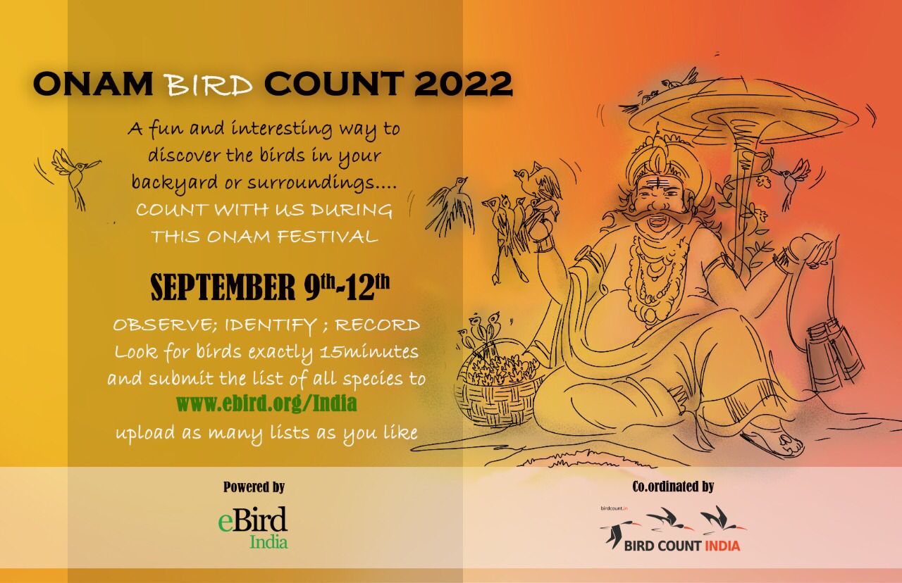 Onam Bird Count Poster created by Harish Babu