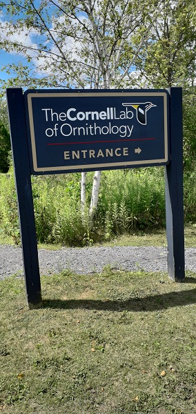 Entrance signboard of The Cornell Lab of Ornithology