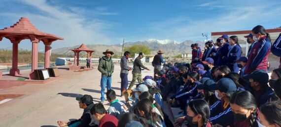 Birdwalks conducted for for 90+ students from 3 different schools in Leh. 